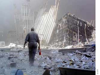 Downtown Manhattan after the disaster